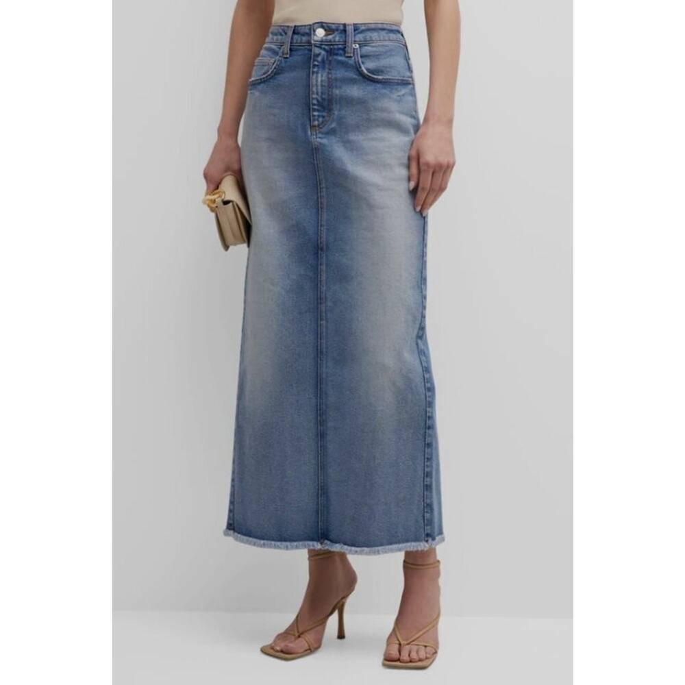 SALON 1884 Sz 29 8 Cadi Long Denim Jean Maxi Skirt